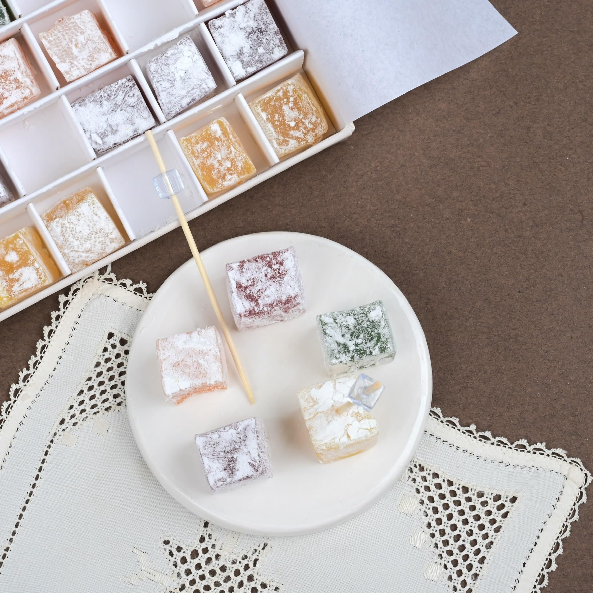 Biteyz Original Turkish Delight, Vegan Candy Gift Box – Assorted Gourmet Fruit Snacks with Lemon 36 Pieces of Luxury Handmade Vegan Treats - Image 5