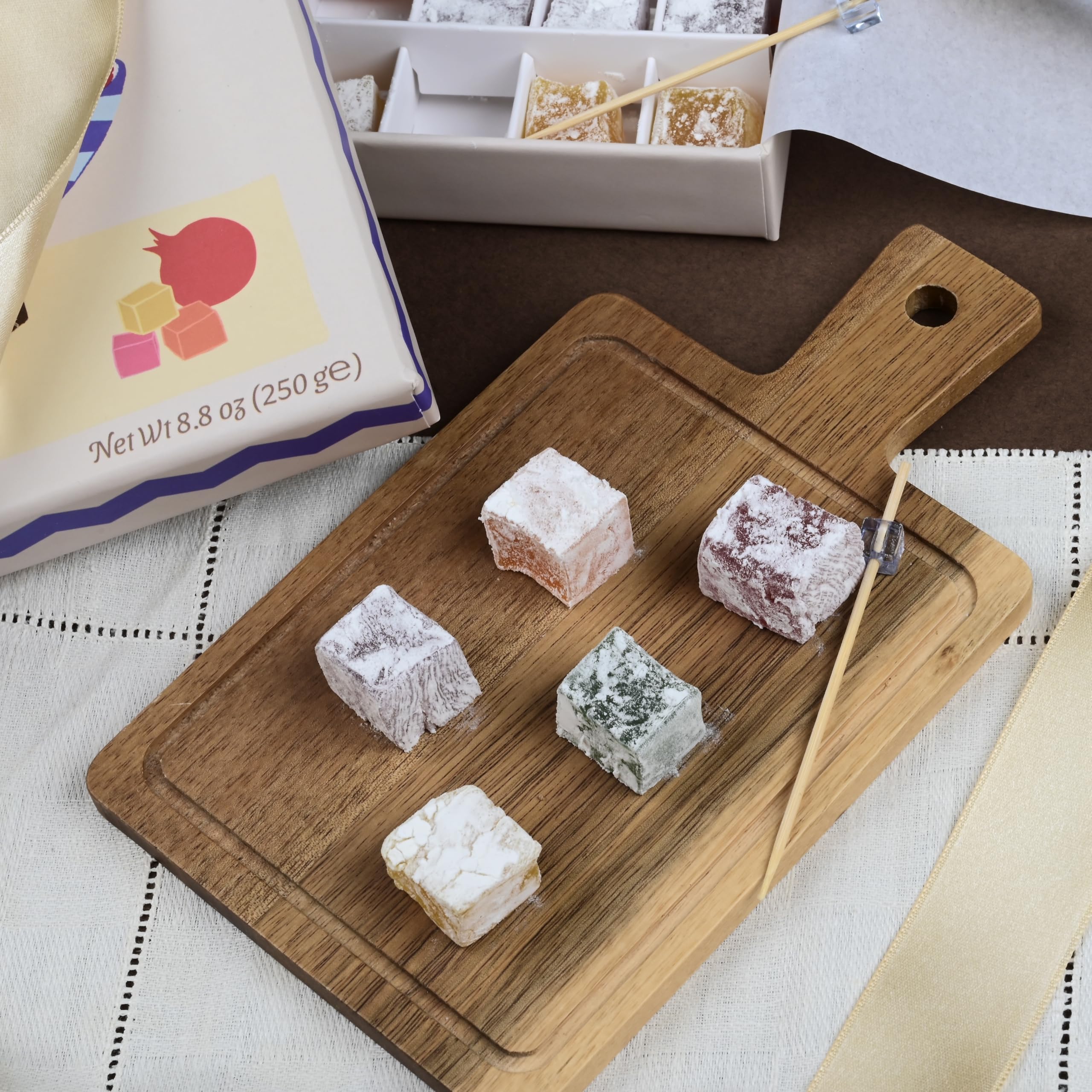 Biteyz Original Turkish Delight, Vegan Candy Gift Box – Assorted Gourmet Fruit Snacks with Lemon 36 Pieces of Luxury Handmade Vegan Treats - Image 6